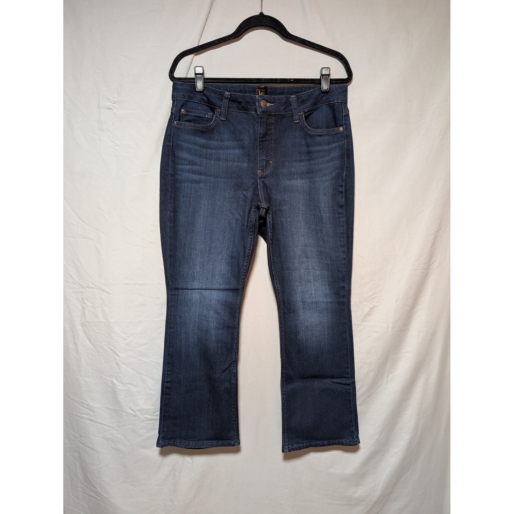 Lee Modern Series Dark Wash‎ Bootcut Jeans Cotton Stretch Denim Women's 14P